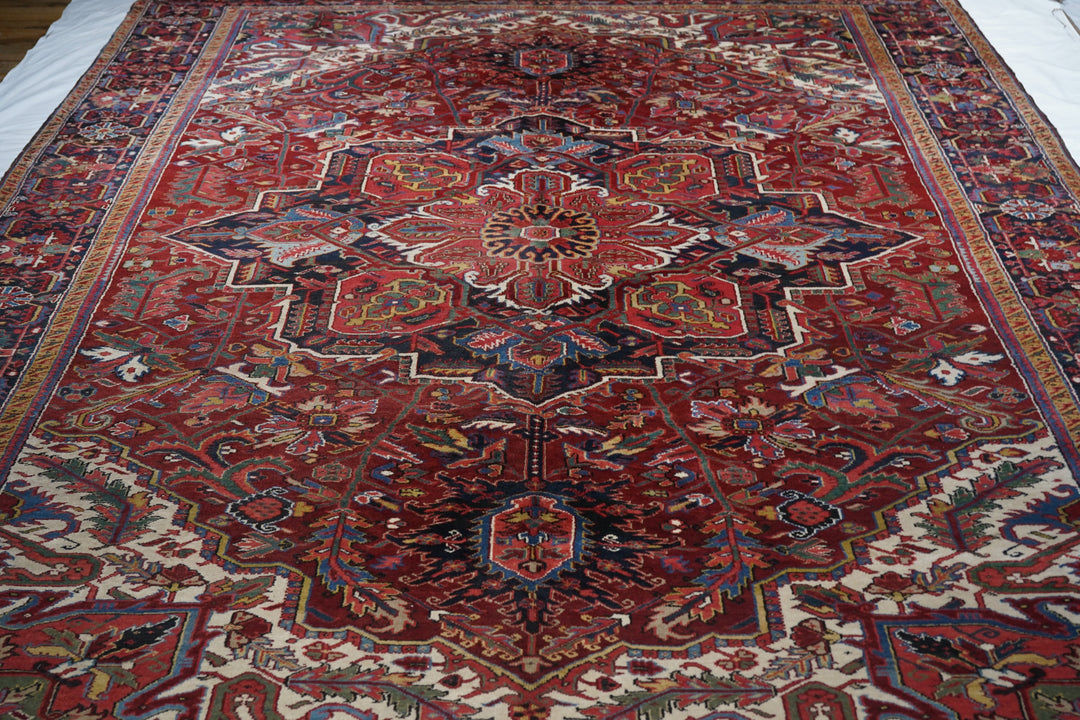 Antique Heriz Rug 9'6'' x 13'5''