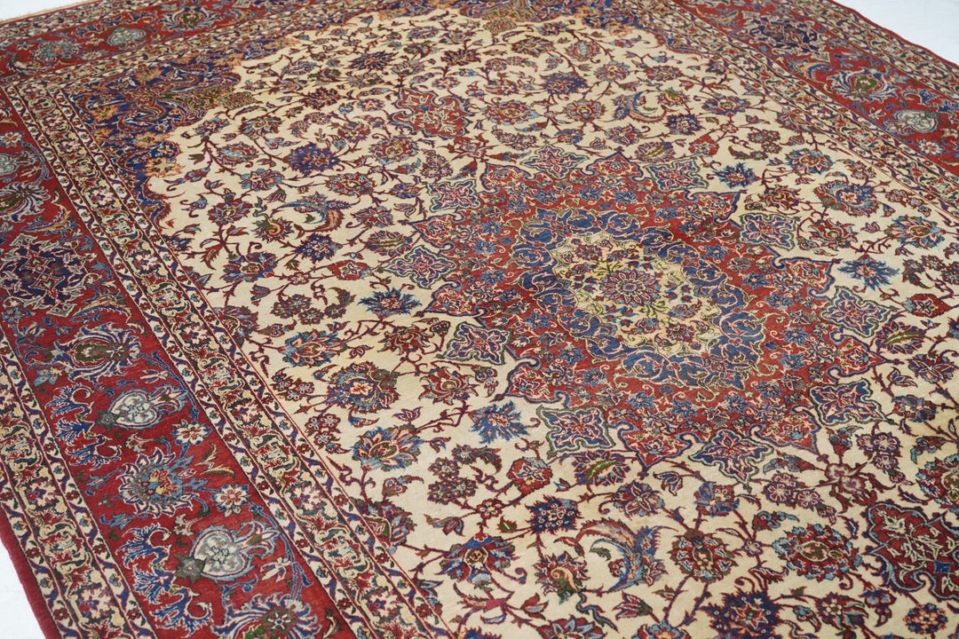 Antique Isfahan Rug 7'3'' x 10'6''