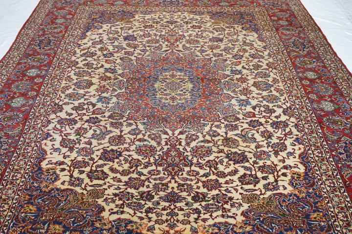 Antique Isfahan Rug 7'3'' x 10'6''