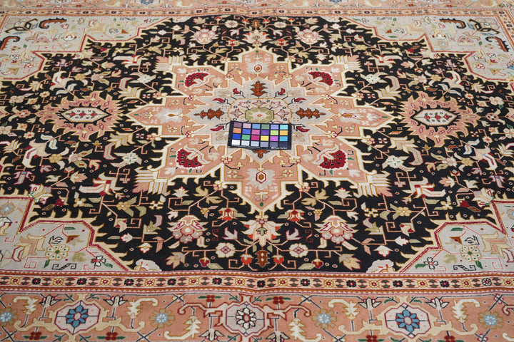 Extremely Fine Persian Tabriz Wool & Silk Rug 5'0" x 6'0"