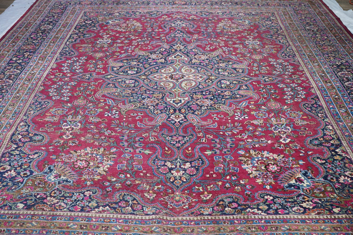 Vintage Persian Meshad Rug 10'4'' x 13'10''