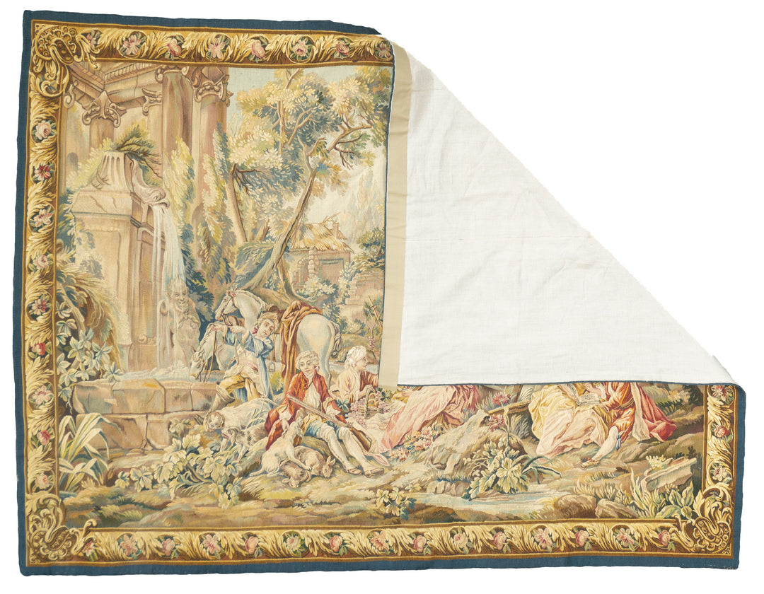 Antique Aubusson-Beauvais Pictorial French Tapestry 4'9'' x 6'3''