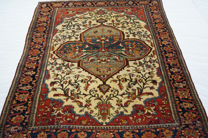 Antique Farahan Sarouk Rug 4'3'' x 6'7''