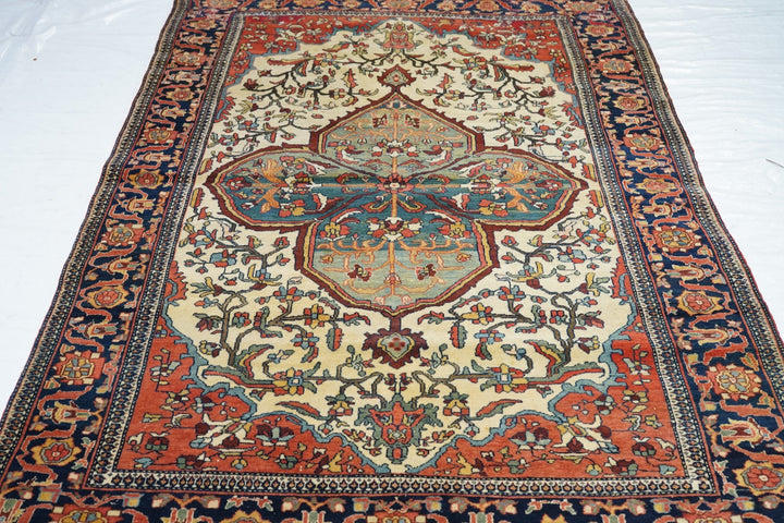 Antique Farahan Sarouk Rug 4'3'' x 6'7''