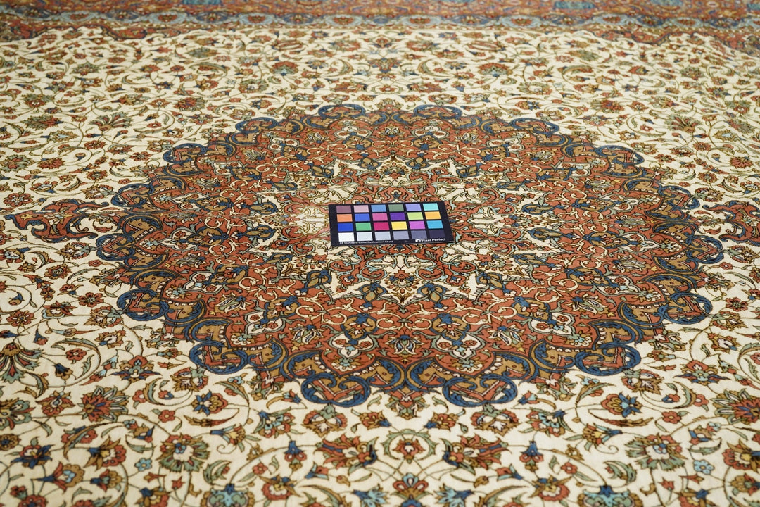 Extremely Fine Silk Persian Qum Rug 6'5'' x 9'10''