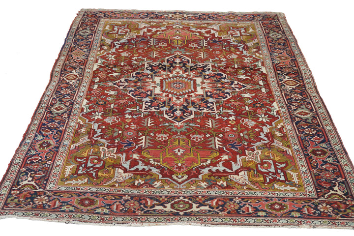 Antique Red Heriz Serapi Rug 4'10'' x 6'9''