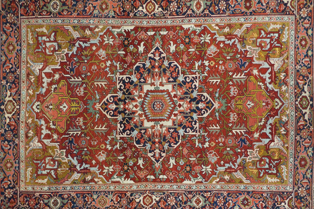 Antique Red Heriz Serapi Rug 4'10'' x 6'9''