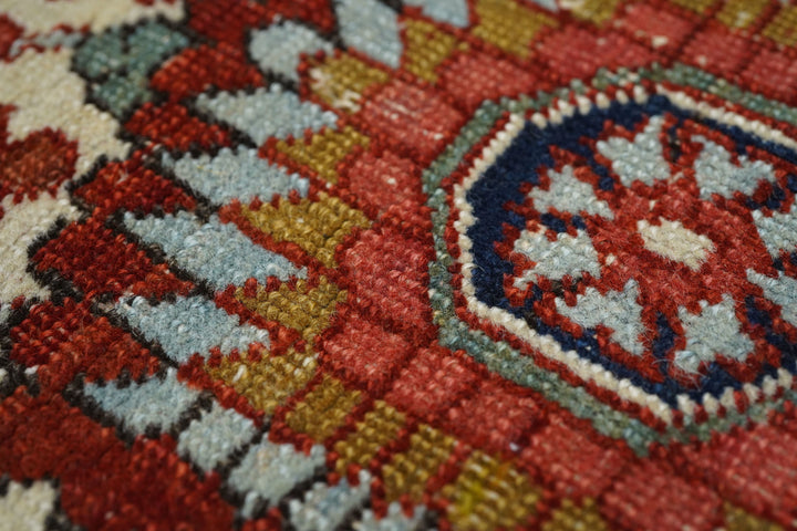 Antique Red Heriz Serapi Rug 4'10'' x 6'9''