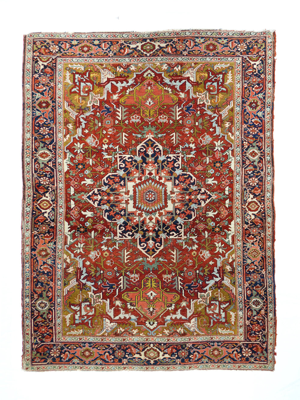 Antique Red Heriz Serapi Rug 4'10'' x 6'9''