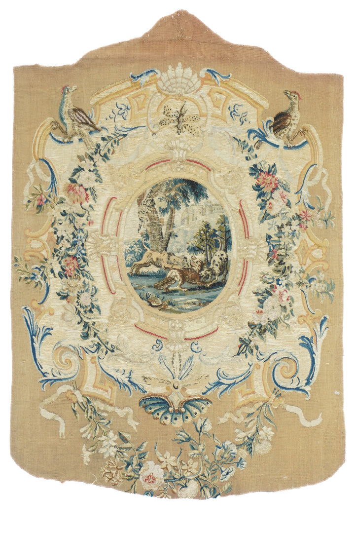 Antique French Tapestry 2' x 3'