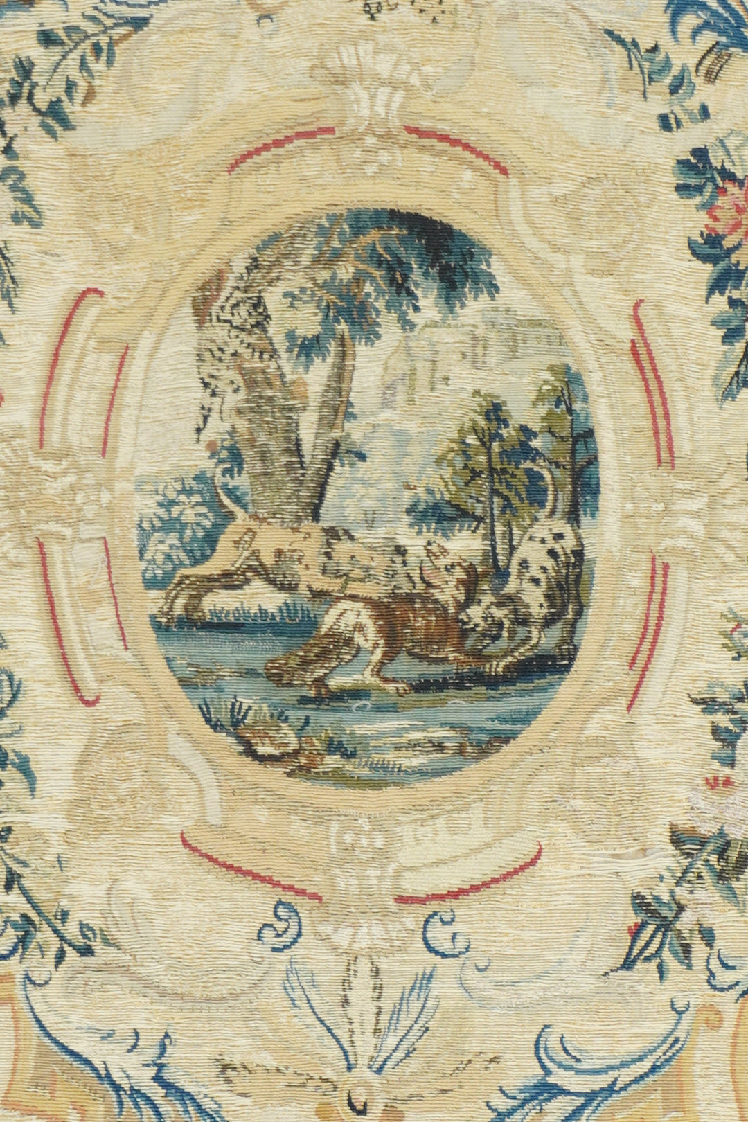 Antique French Tapestry 2' x 3'