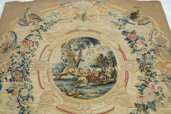 Antique French Tapestry 2' x 3'