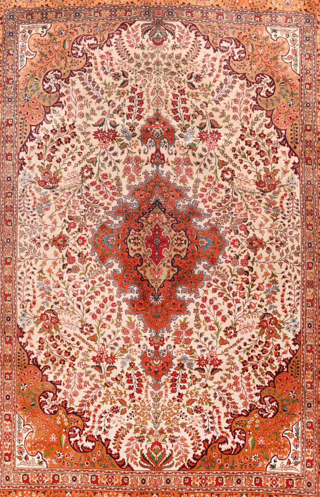 Vintage Persian Tabriz Rug 7'2'' x 10'1''