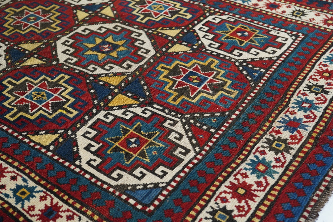 Antique Kazak Rug 4'0" x 7'8''