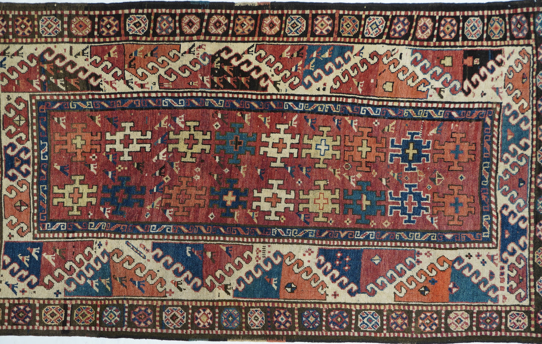 Antique Kazak Borcholo Rug 4'7'' x 8'0''