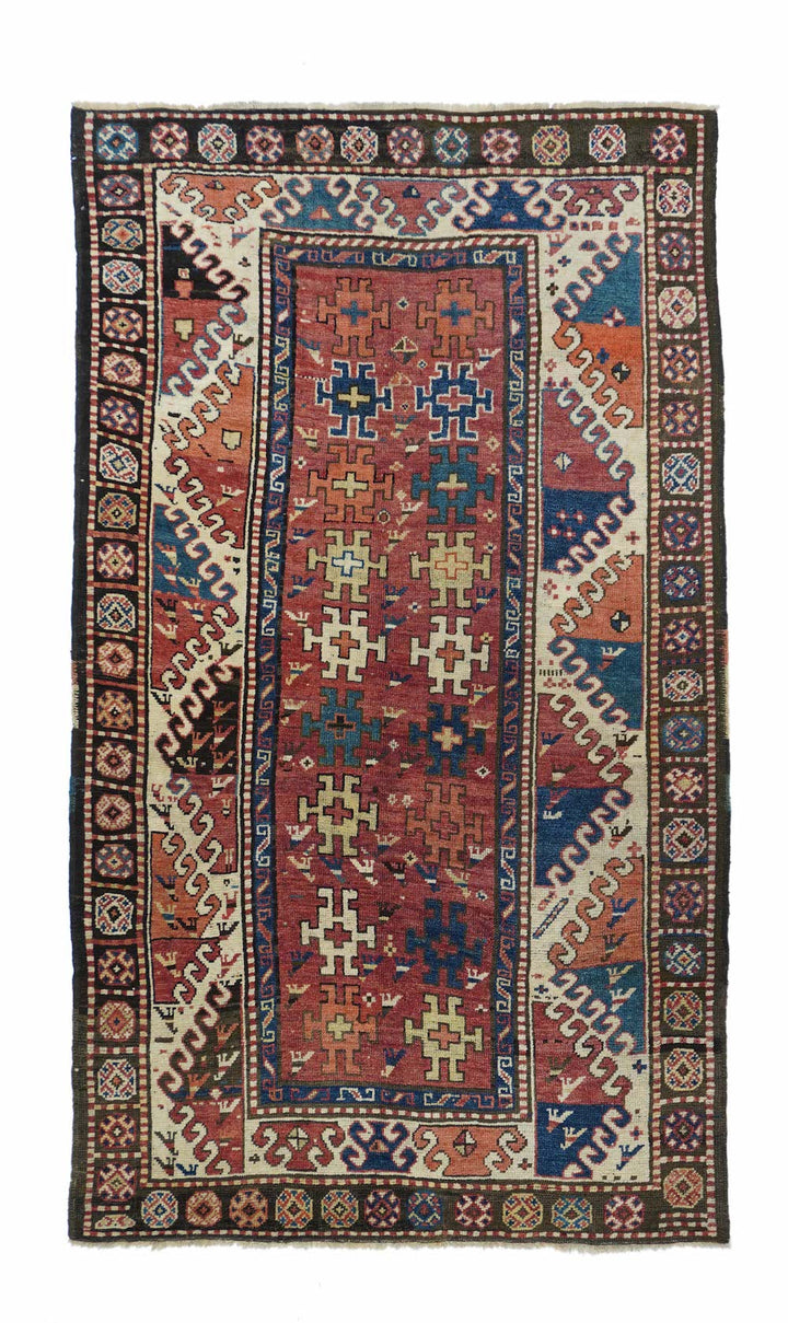 Antique Kazak Borcholo Rug 4'7'' x 8'0''