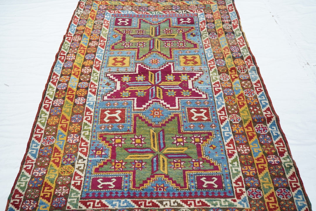 Antique Kazak Rug 4'3'' x 8'7''