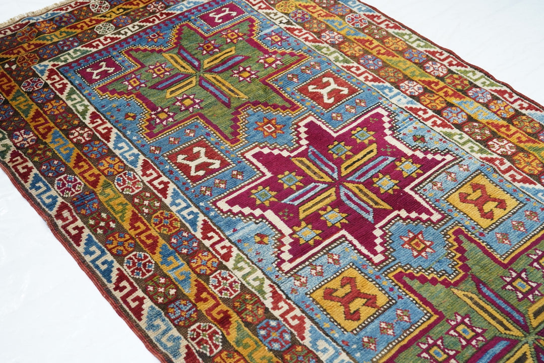 Antique Kazak Rug 4'3'' x 8'7''