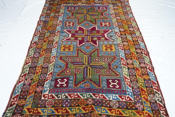 Antique Kazak Rug 4'3'' x 8'7''