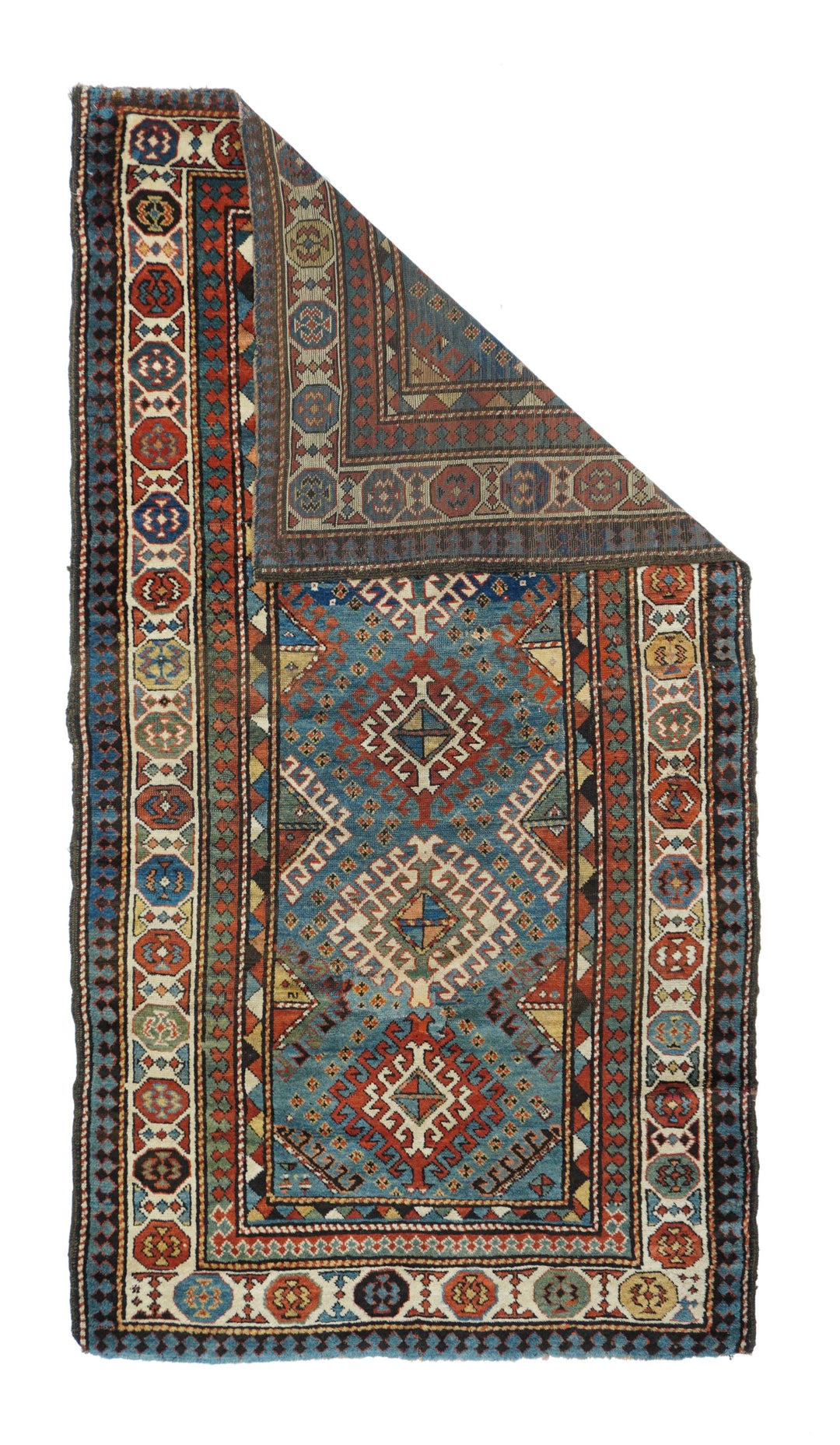 Antique Caucasian Kazak Rug 3'10'' x 7'7''