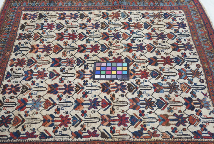 Antique Afshar Rug 3'5'' x 3'6''