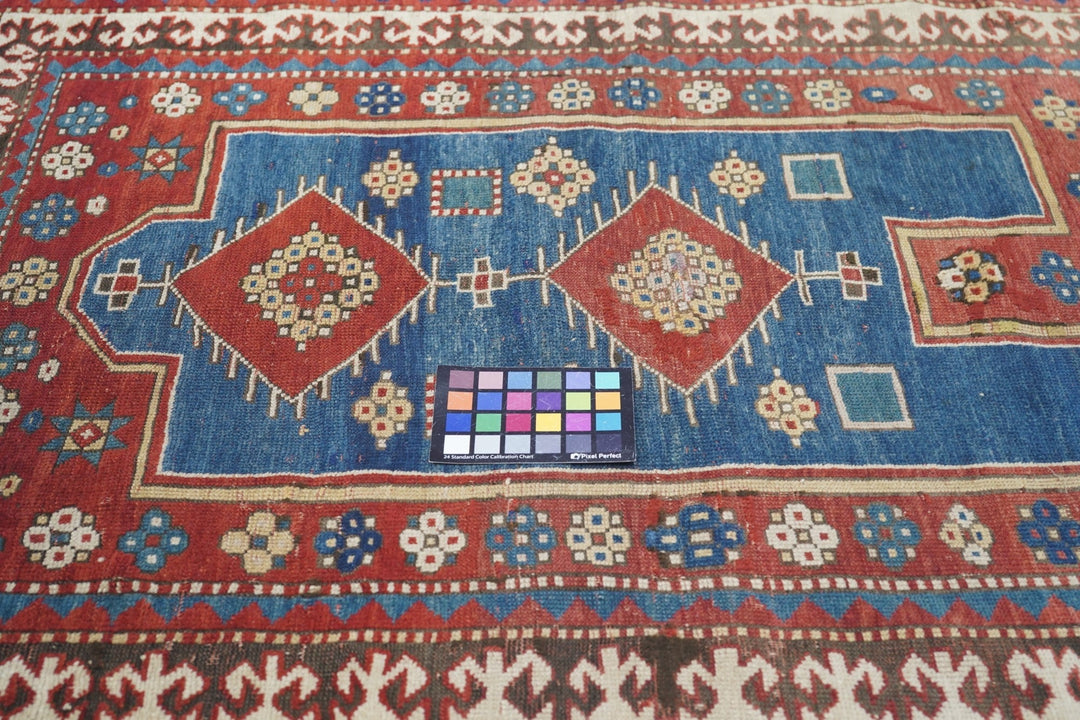 Antique Fachralo Kazak Rug 3'4'' x 3'9''