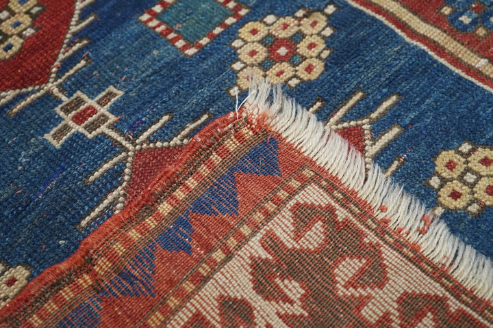 Antique Fachralo Kazak Rug 3'4'' x 3'9''