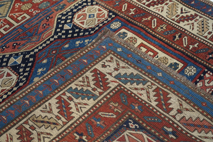 Antique Caucasian Runner 3'7'' x 9'3''