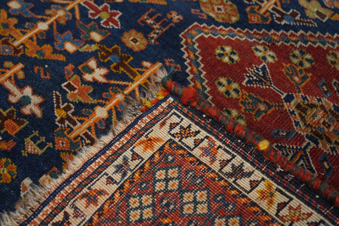 Antique Qashqai Rug 3'8'' x 4'10''