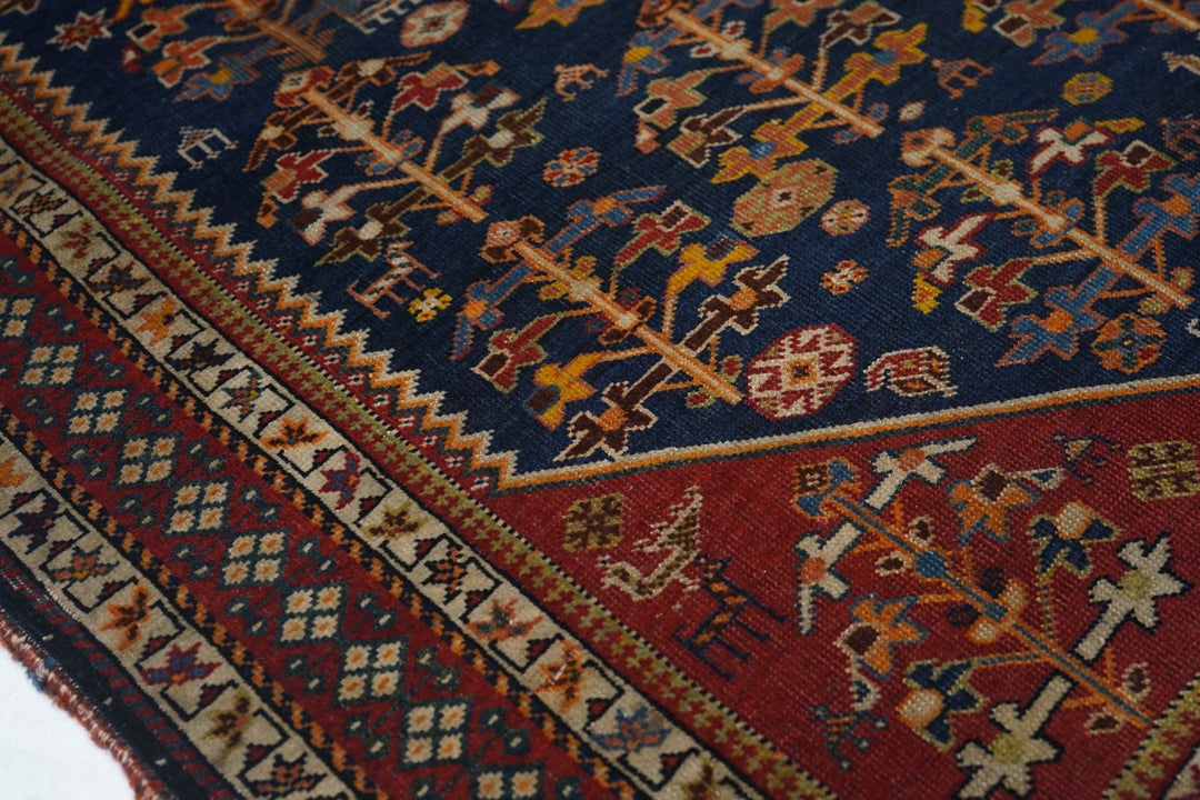 Antique Qashqai Rug 3'8'' x 4'10''