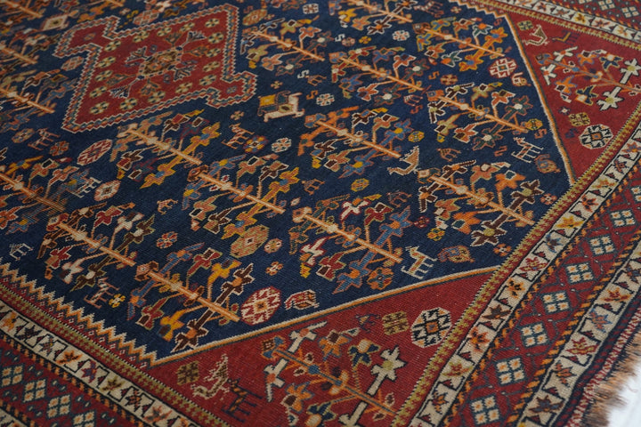 Antique Qashqai Rug 3'8'' x 4'10''