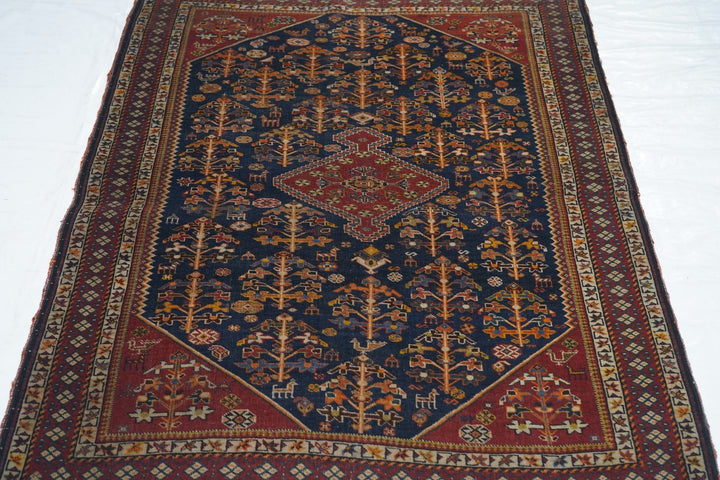 Antique Qashqai Rug 3'8'' x 4'10''