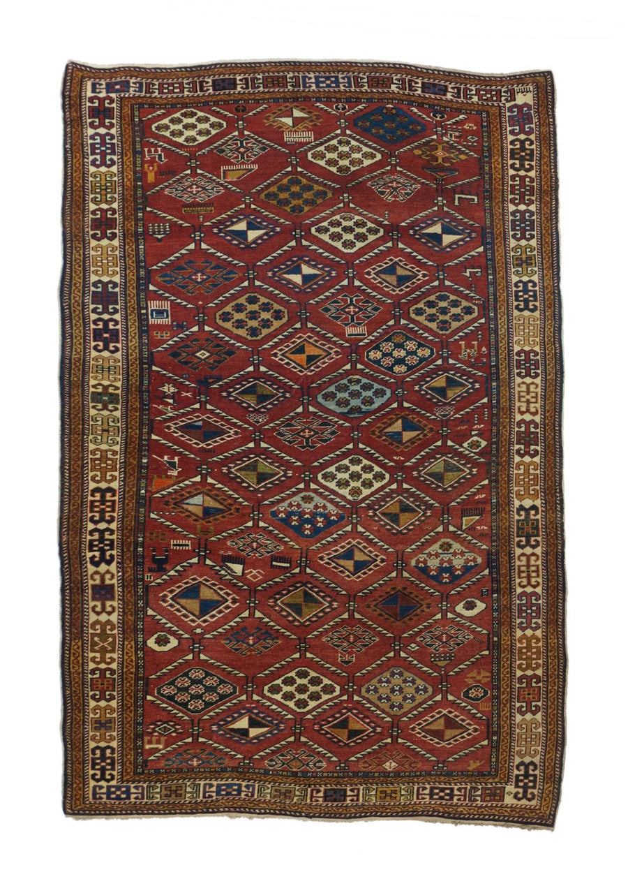 Antique Kazak Rug 4'1'' x 6'2''