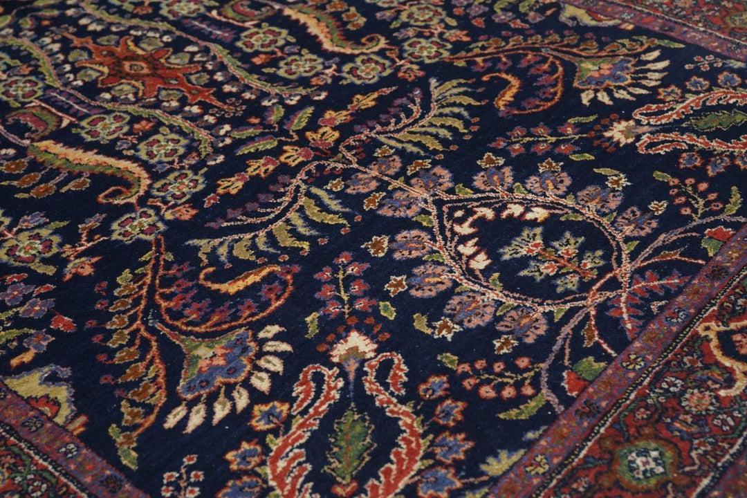 Antique Mohajeran Sarouk Rug 4'5'' x 6'8''