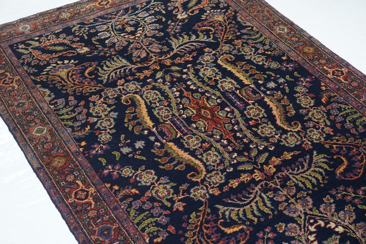 Antique Mohajeran Sarouk Rug 4'5'' x 6'8''