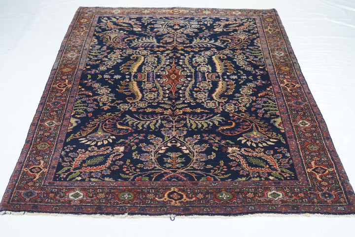 Antique Mohajeran Sarouk Rug 4'5'' x 6'8''