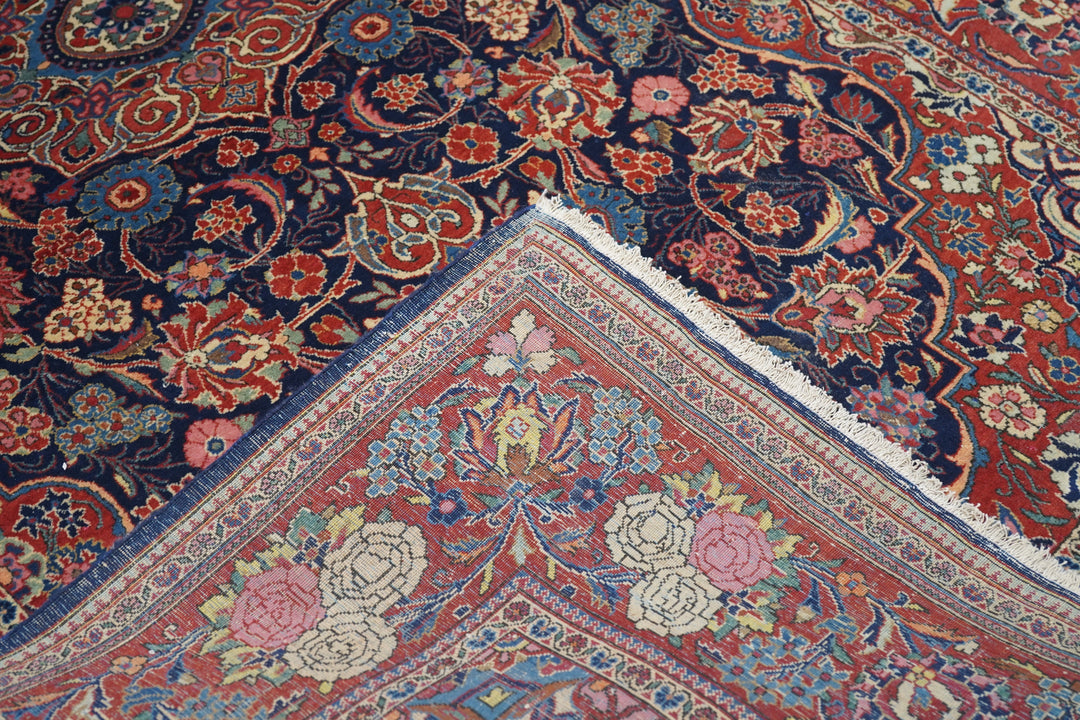 Vintage Persian Kashan Rug 4'8'' x 7'7''