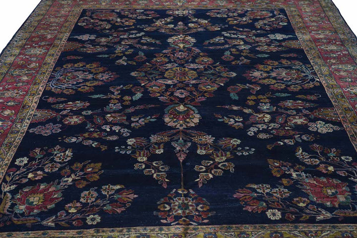 Antique Sarouk Mohajeran Rug 8'9'' x 11'9''