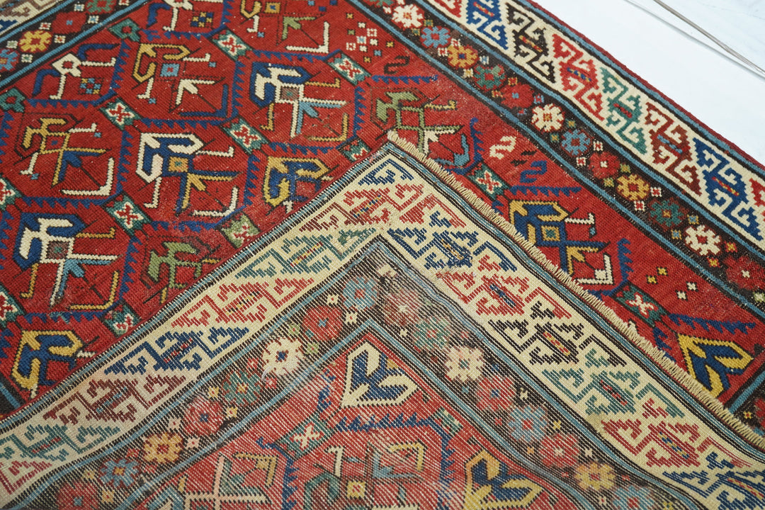 Antique Kuba Rug 3'1'' x 3'10''