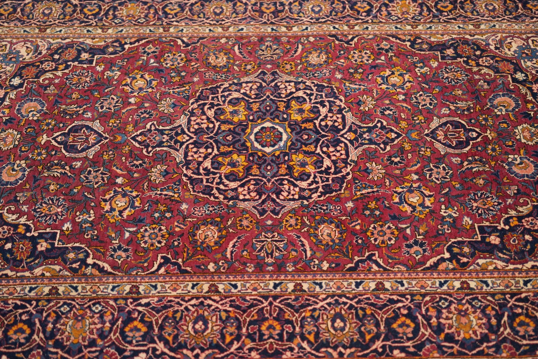 Vintage Persian Kashan Rug 4'4'' x 6'10''