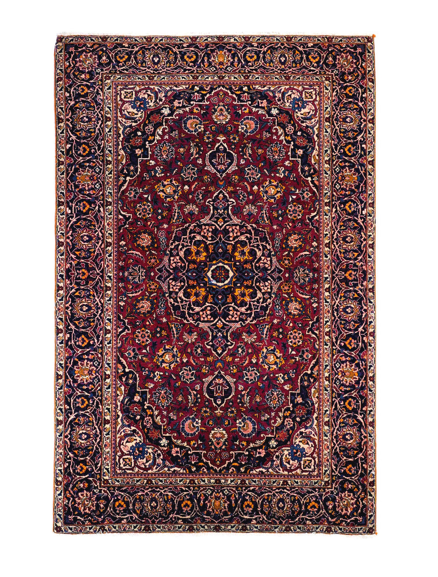 Vintage Kashan Rug 4'4'' x 6'10''