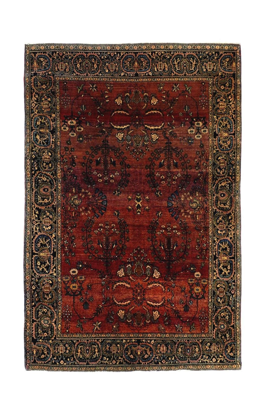 Antique Sarouk Rug 4'4'' x 6'6''