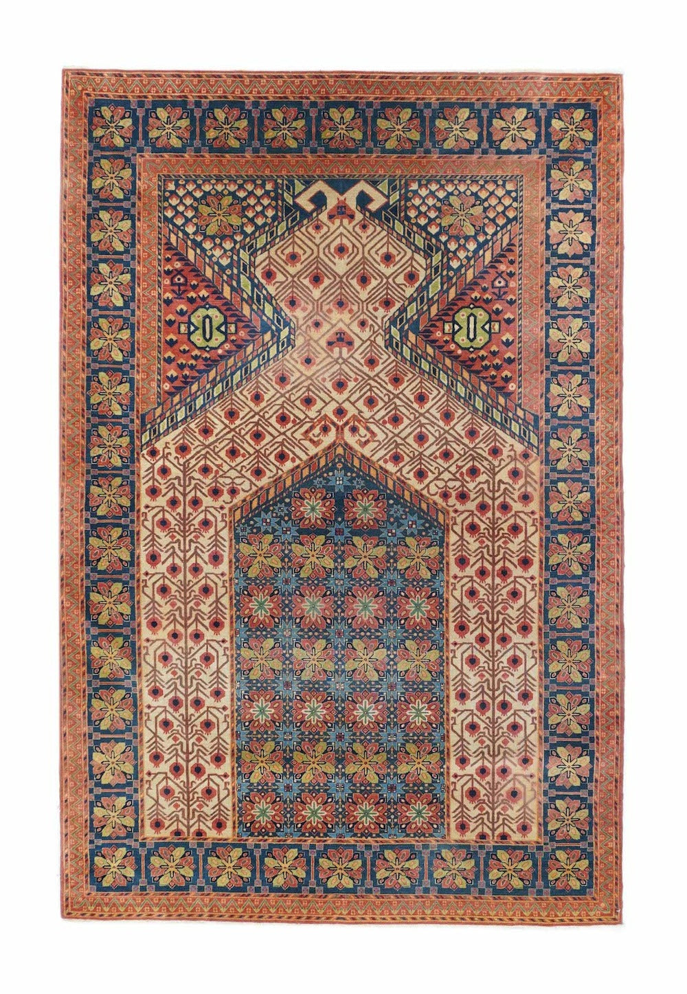 Antique Kashan Rug 4'7'' x 7'0''