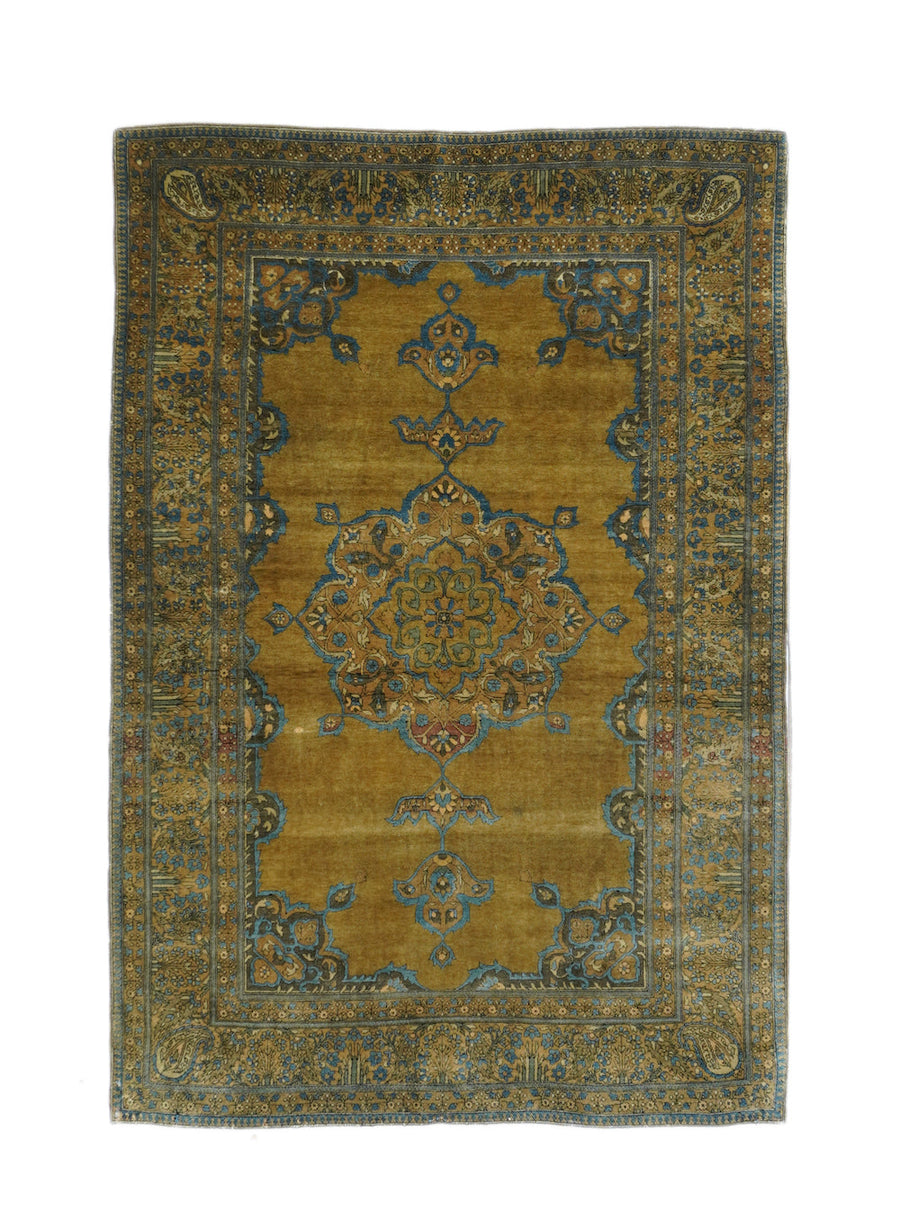 Antique Kashan Rug 3'4'' x 4'10''