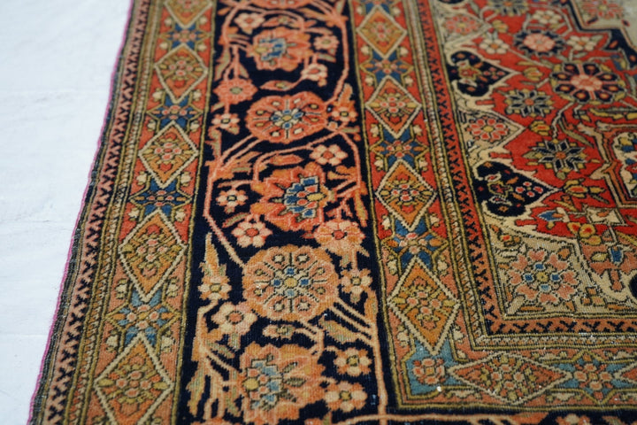 Antique Mohtasham Kashan Rug 4'6'' x 6'6''