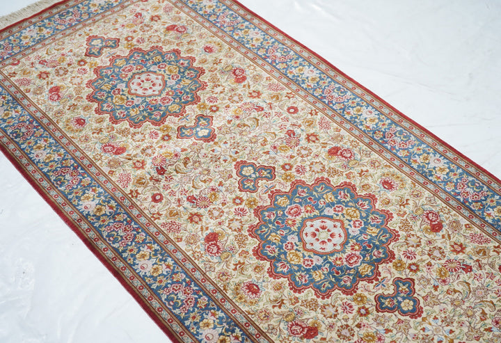 Fine Persian Silk Qum Runner 2'8'' x 11'9''