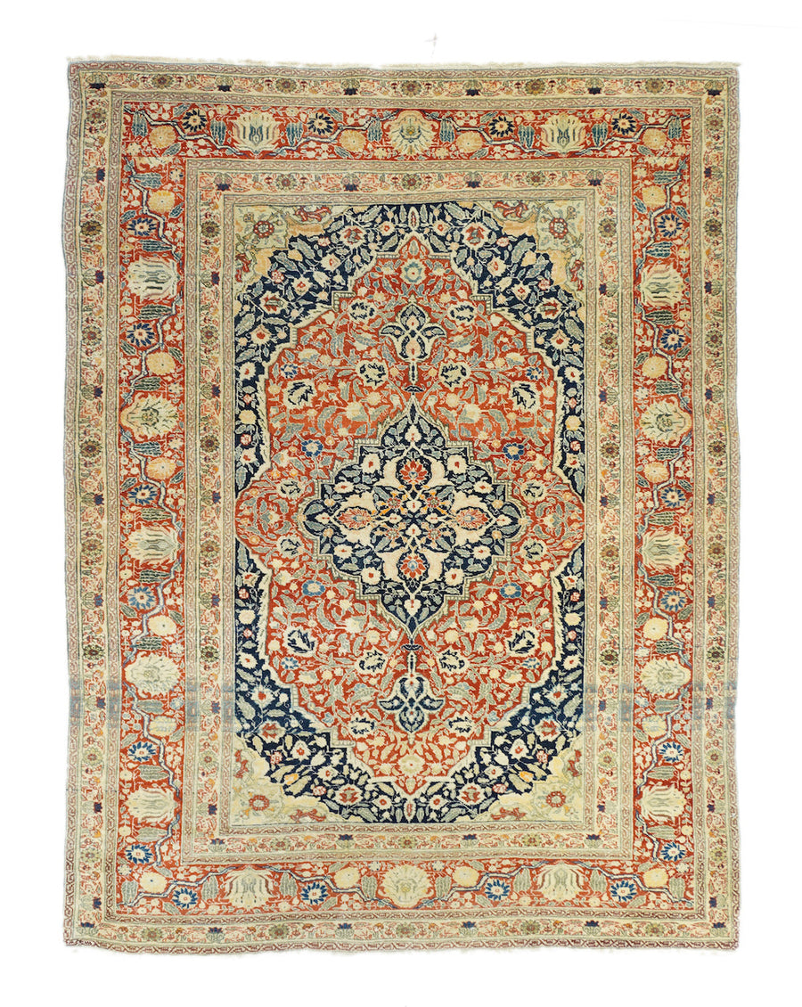 Antique Tabriz Haji Jalili Rug 4'3'' x 6'2''