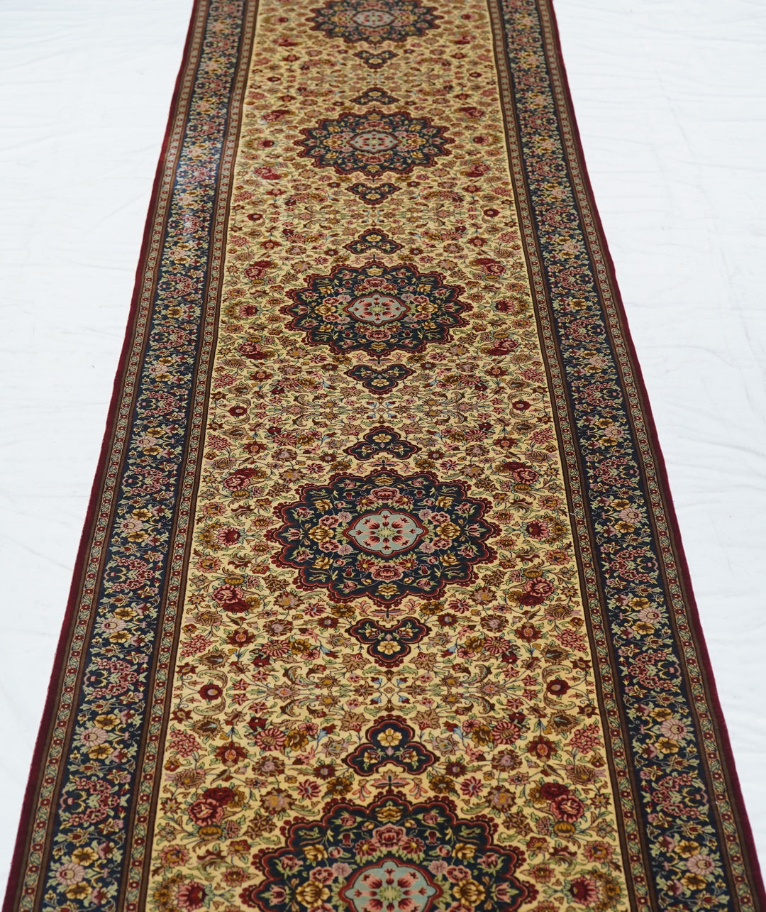 Fine Persian Silk Qum Runner 2'8'' x 11'9''