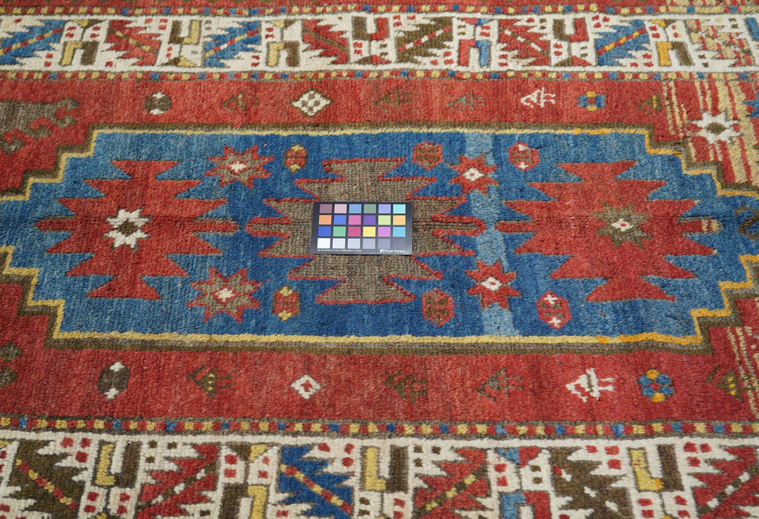 Antique Kazak Rug 4'1'' x 5'8''