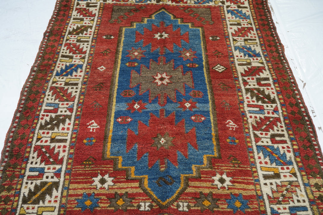 Antique Kazak Rug 4'1'' x 5'8''